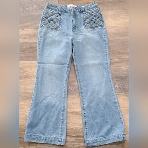 Sam Edelman Marlow Women's Braided High Rise Flare Jeans Size 30 (10)